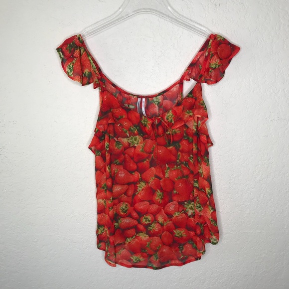 Anthropologie Strawberry Ruffle Tan NWOT 8 - Picture 2 of 7